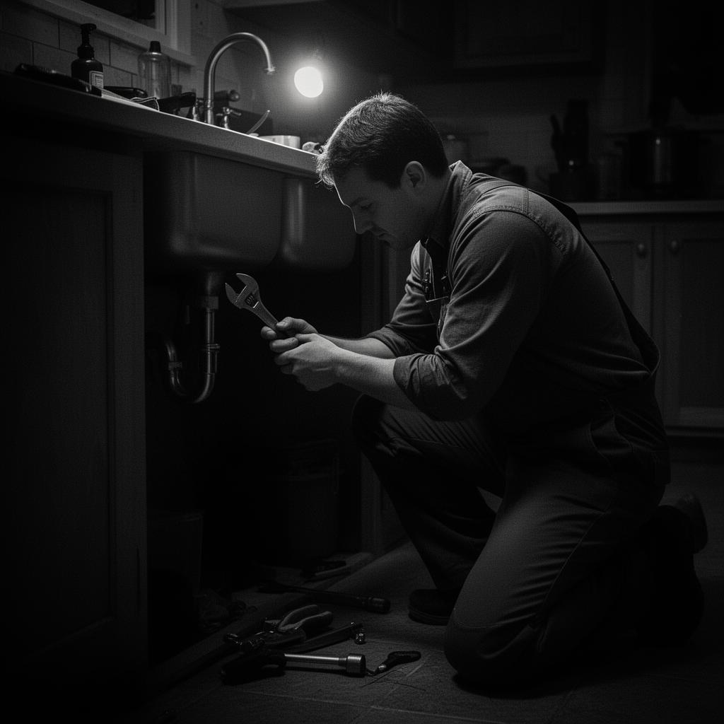 Plumbers at work